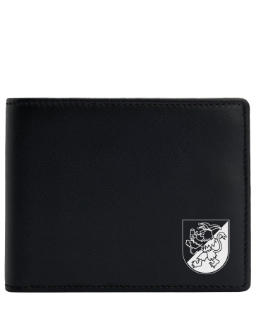 Ledergeldbörse schwarz quer | Logo dezent | Bebraer...