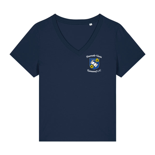 T-Shirt mit V-Ausschnitt | Damen | Stanley Stella Isla | navy | Feuerwehr Verein Kannawurf e.V.