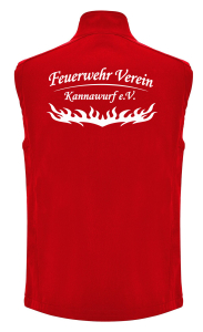 Softshellweste für Herren | ROLY rot | Feuerwehr Verein Kannawurf e.V.