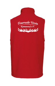 Softshellweste für Damen | Sols rot | Feuerwehr Verein Kannawurf e.V.