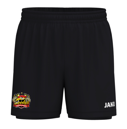 2-in-1 Short | JAKO One | Herren | schwarz | Woodpeckers...