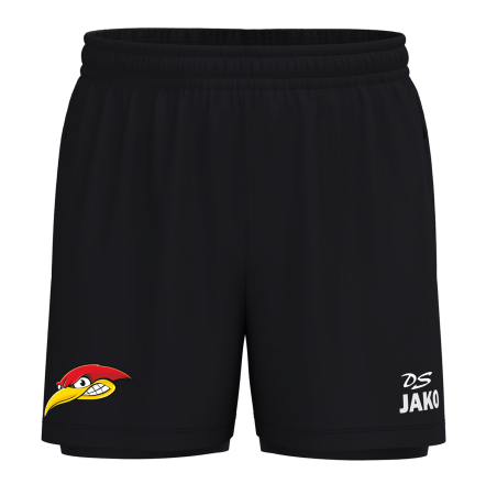 2-in-1 Short | JAKO One | Herren | schwarz | Woodpeckers...