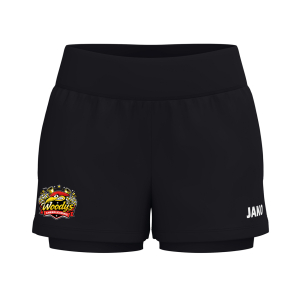 2-in-1 Short | JAKO One | Damen | schwarz | Woodpeckers e.V. | Cheers