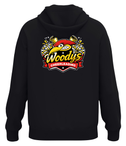 Kapuzensweatshirt | JAKO One Cotton | Kinder/Herren | schwarz | Woodpeckers e.V. | Cheers