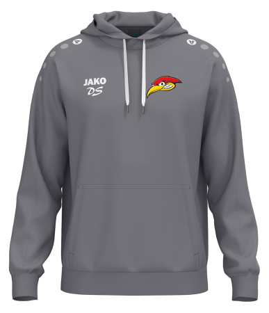 Kapuzensweatshirt | JAKO One Cotton | Kinder/Herren | grau | Woodpeckers e.V.