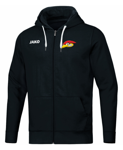 Kapuzenjacke | Kinder/Damen/Herren | JAKO Base | schwarz | Woodpeckers e.V. | Cheers