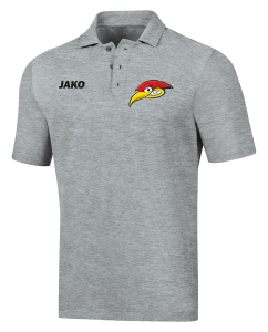 Polo | Kinder/Damen|Herren | JAKO Base | hellgrau melliert | Woodpeckers e.V.