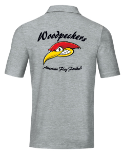 Polo | Kinder/Damen|Herren | JAKO Base | hellgrau melliert | Woodpeckers e.V.