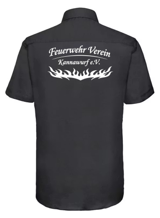 Hemd | kurzarm | Herren | schwarz | Feuerwehr Verein Kannawurf e.V.