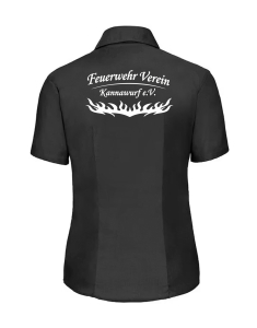 Bluse | kurzarm | Damen | schwarz | Feuerwehr Verein Kannawurf e.V.