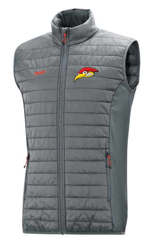 Steppweste Damen/Herren | JAKO Premium | steingrau | Woodpeckers e.V. | Cheers