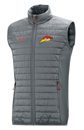 Steppweste Damen/Herren | JAKO Premium | steingrau | Woodpeckers e.V. | Cheers