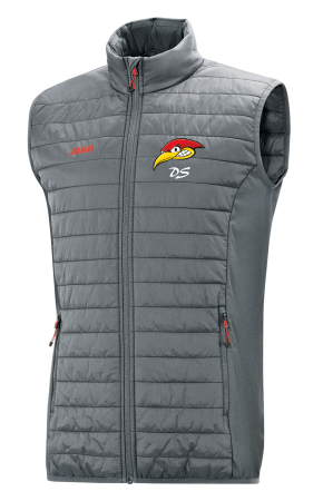Steppweste Damen/Herren | JAKO Premium | steingrau | Woodpeckers e.V. | Cheers