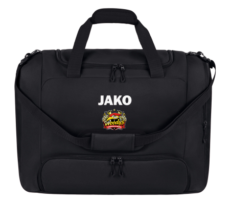 Sporttasche mit Bodenfach One | JAKO | schwarz | Woodpeckers e.V. | Cheers