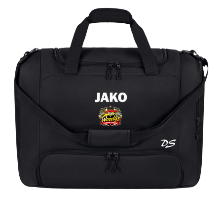 Sporttasche mit Bodenfach One | JAKO | schwarz | Woodpeckers e.V. | Cheers
