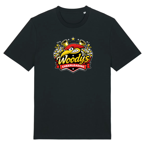 T-Shirt für Herren | Stanley Stella Creator 2.0 | Logo |  schwarz | Woodpeckers e.V. | Cheers
