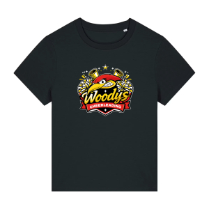 T-Shirt für Damen | Stanley Stella Muser | schwarz | Logo | Woodpeckers e.V. | Cheers