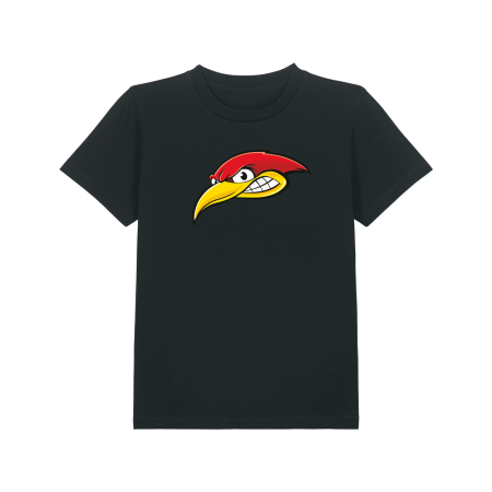 T-Shirt Kinder | Stanley Stella Creator 2.0 | schwarz | Logo | Woodpeckers e.V.