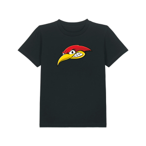 T-Shirt Kinder | Stanley Stella Creator 2.0 | schwarz | Logo | Woodpeckers e.V.