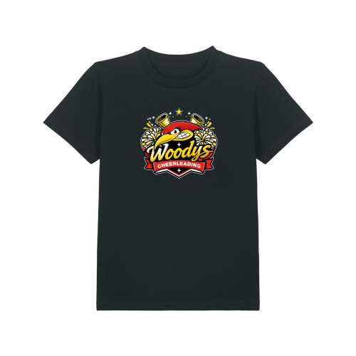 T-Shirt Kinder | Stanley Stella Creator 2.0 | schwarz | Logo | Woodpeckers e.V. | Cheers