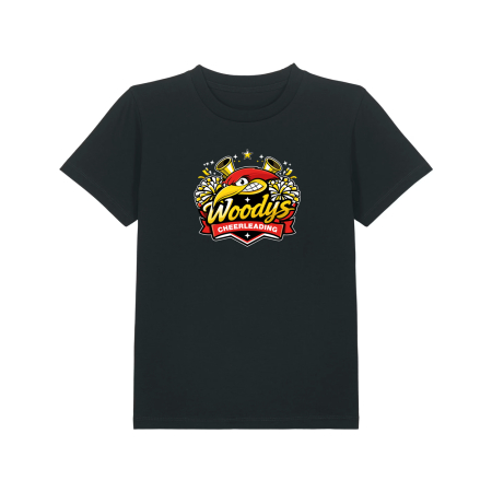 T-Shirt Kinder | Stanley Stella Creator 2.0 | schwarz | Logo | Woodpeckers e.V. | Cheers
