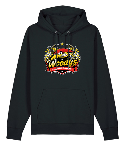 Hoodie Unisex/Kinder | Build your Brand | Logo | schwarz | Woodpeckers e.V. | Cheers