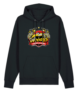 Hoodie Unisex/Kinder | Build your Brand | Logo | schwarz | Woodpeckers e.V. | Cheers