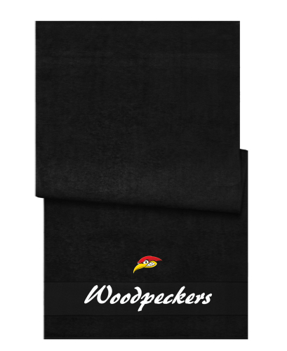 Badetuch/Strandtuch | schwarz | Woodpeckers e.V.