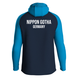 Kapuzenjacke Kinder/unisex/Damen | JAKO Iconic | marine/JAKO blau/neongelb | Nippon Gotha