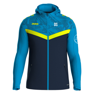 Kapuzenjacke Kinder/unisex/Damen | JAKO Iconic | marine/JAKO blau/neongelb | Nippon Gotha