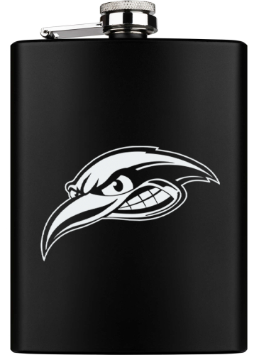 Flachmann | schwarz | Logo | Woodpeckers E.V.