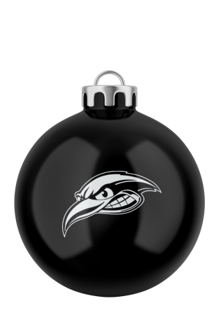 Weihnachtsbaumkugel | glanz schwarz | Logo | Woodpeckers...