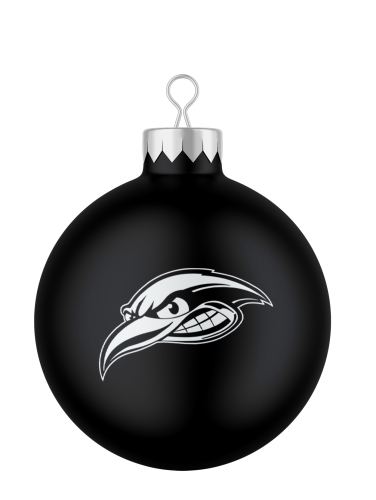 Weihnachtsbaumkugel | matt schwarz | Logo | Woodpeckers E.V.