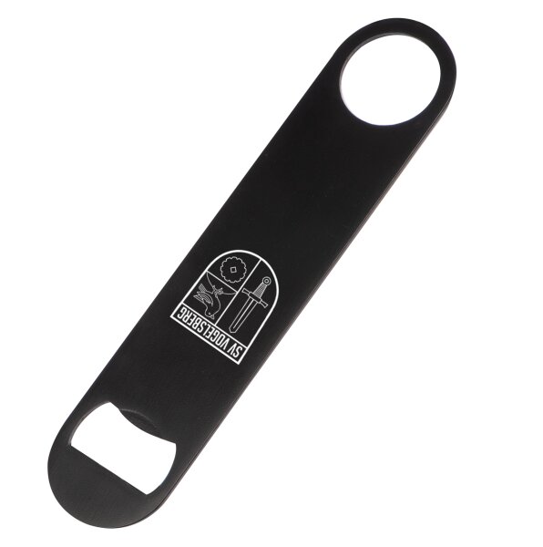Flaschenöffner | XXL | Edelstahl | matt schwarz |  Logo | SV Vogelsberg