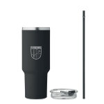Trinkbecher mit Henkel | 1,2 L schwarz | Edelstahl | SV Vogelsberg