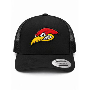 5-Panel | Retro Trucker Cap | schwarz | Woodpeckers e.V.