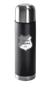 Isolierflasche | Edelstahl | matt | schwarz | 500ml | SV...