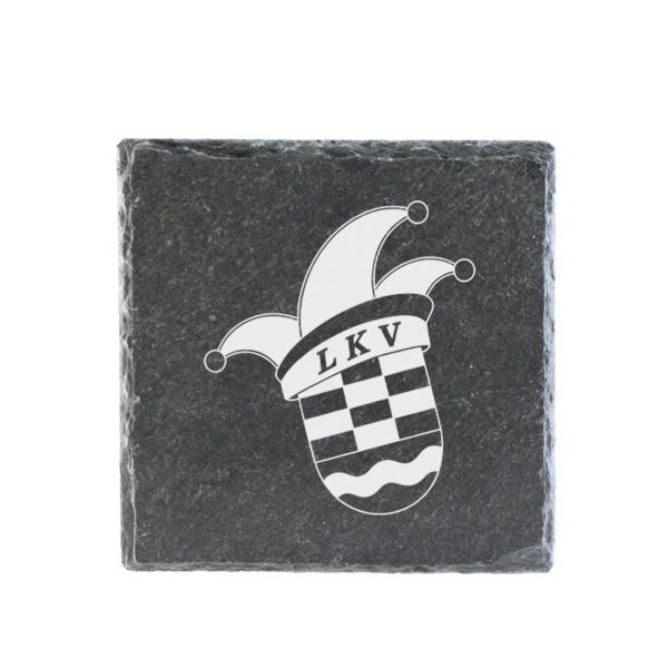 Untersetzer | Schiefer | Logo | Leimbacher Karnevalverein