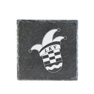 Untersetzer | Schiefer | Logo | Leimbacher Karnevalverein