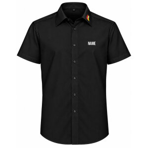 Hemd | kurzarm | Herren | schwarz | Woodpeckers e.V.