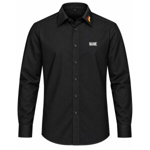 Hemd | langarm | Herren | schwarz | Woodpeckers e.V.