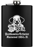 Flachmann | schwarz | Logo | Festkomitee Erfurter Karneval 1954 e.V.