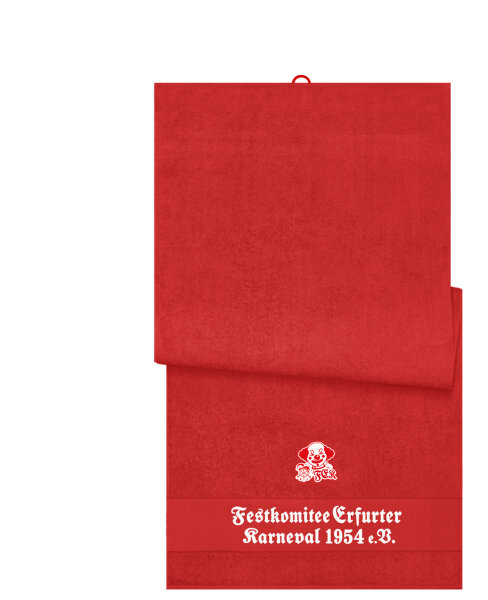 Handtuch | rot | Festkomitee Erfurter Karneval 1954 e.V.